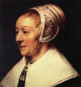 REMBRANDT Harmenszoon van Rijn Portrait of Catrina Hoogshaet at the Age of Fifty oil